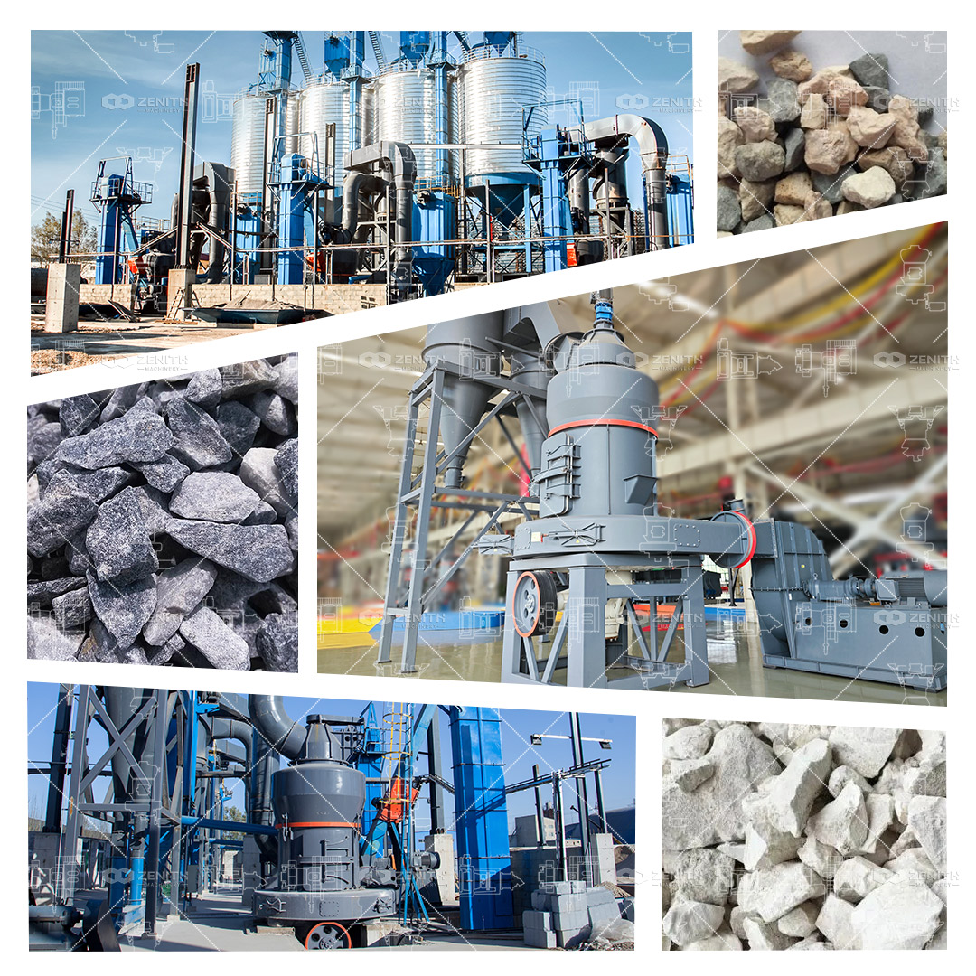 MTW European Trapezium Mill in an industrial plant setting, showing its compact structure and clean operation.